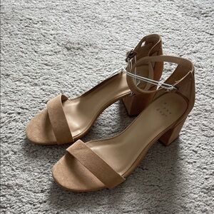 A New Day Women's Brown Ankle Strap Heels
